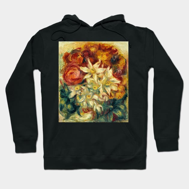 Bouquet of Daffodils and Roses by Auguste Renoir Hoodie by Classic Art Stall